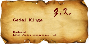 Gedai Kinga névjegykártya