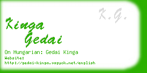 kinga gedai business card